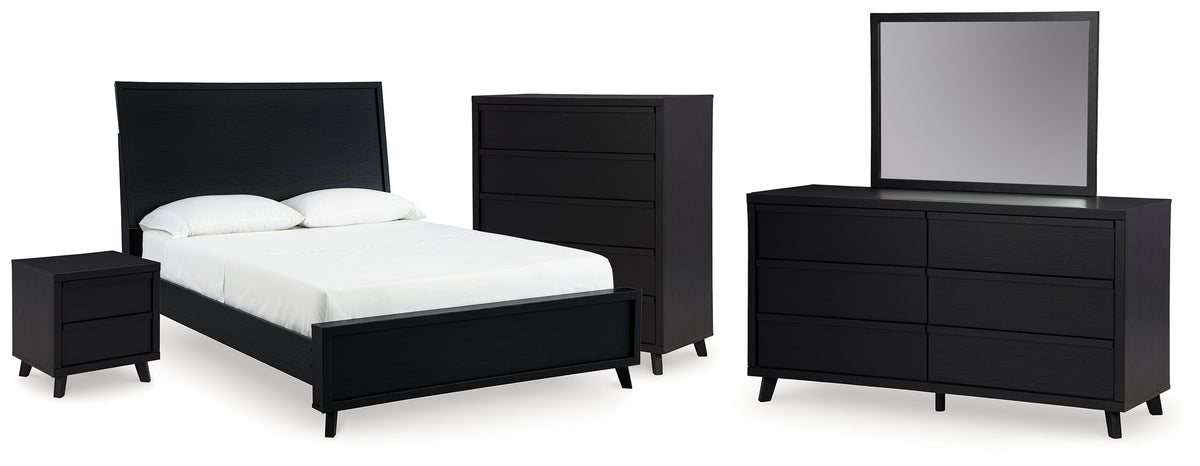 Hoover Furniture Outlet - Ashley Furniture - Danziar Queen Bed, Dresser, Mirror, Chest and Nightstand - Queen Bed, Dresser, Mirror, Chest and Nightstand - B1013B30