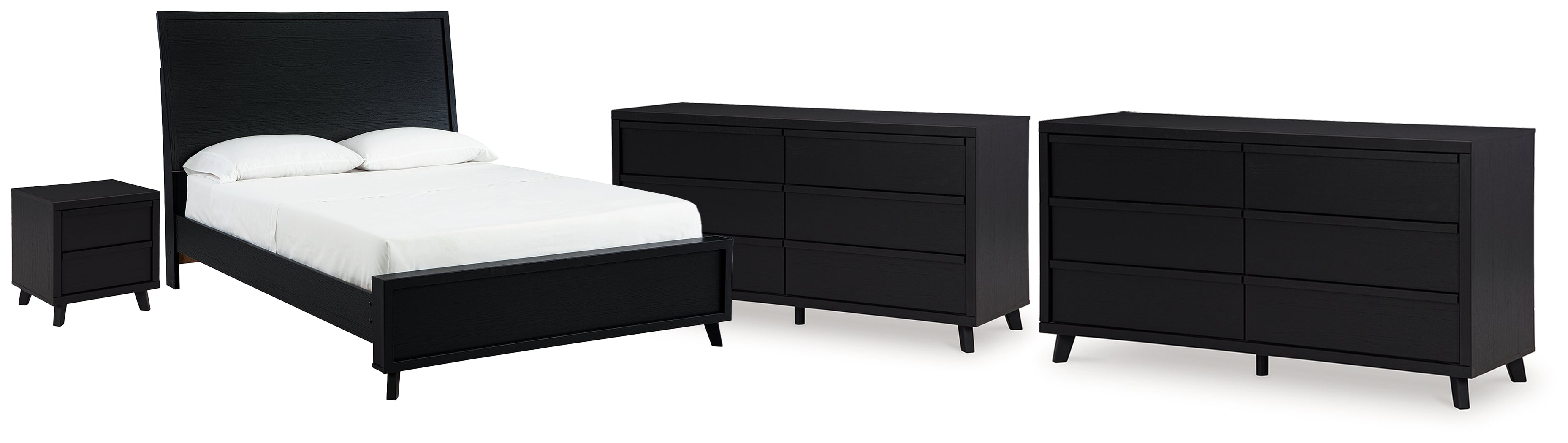 Hoover Furniture Outlet - Ashley Furniture - Danziar Queen Panel Bed, 2 Dressers and Nightstand - Queen Panel Bed, 2 Dressers and Nightstand - B1013B31