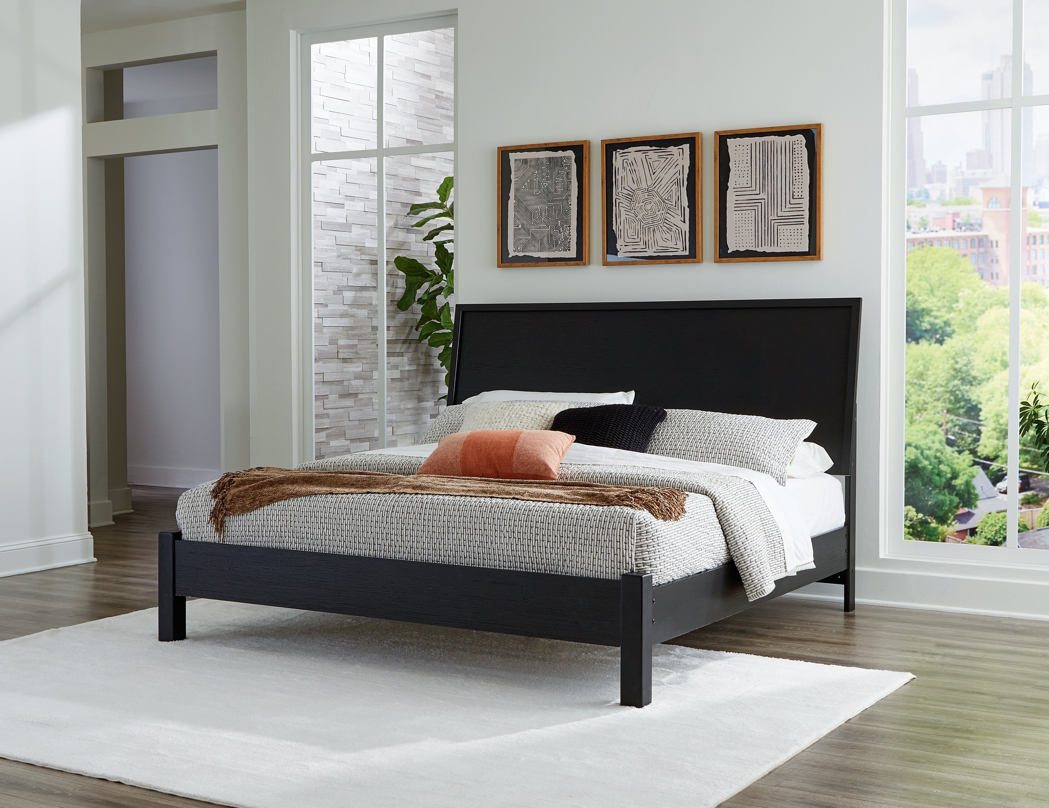 Hoover Furniture Outlet - Ashley Furniture - Danziar King Panel Bed - King Panel Bed - B1013B10