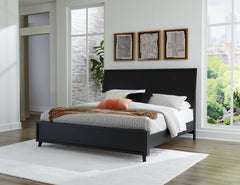 Hoover Furniture Outlet - Ashley Furniture - Danziar King Panel Bed - King Panel Bed / Black - B1013B7