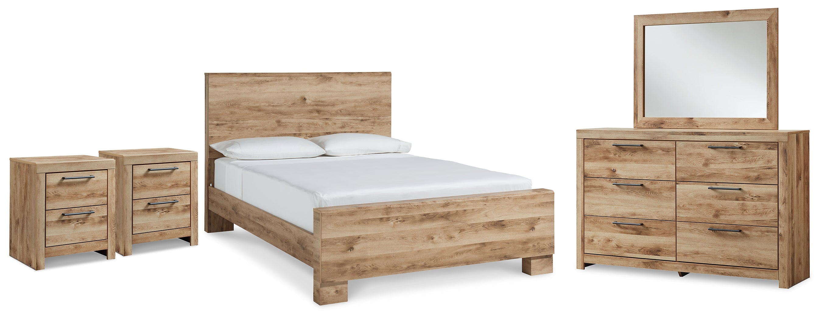 Hoover Furniture Outlet - Ashley Furniture - Hyanna Queen Panel Bed with Dresser, Mirror and 1 Nightstand - Queen Panel Bed with Dresser, Mirror and 1 Nightstand - B1050B14