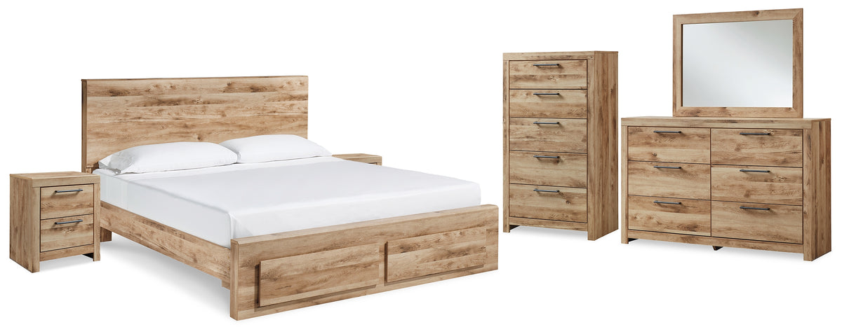 Hoover Furniture Outlet - Ashley Furniture - Hyanna Queen Panel Storage Bed, Dresser, Mirror, Chest and 2 Nightstands - Queen Panel Storage Bed, Dresser, Mirror, Chest and 2 Nightstands - B1050B66