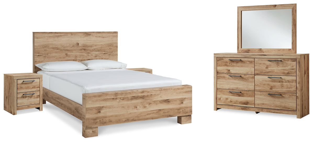 Hoover Furniture Outlet - Ashley Furniture - Hyanna King Panel Bed, Dresser, Mirror and 2 Nightstands - King Panel Bed, Dresser, Mirror and 2 Nightstands - B1050B64
