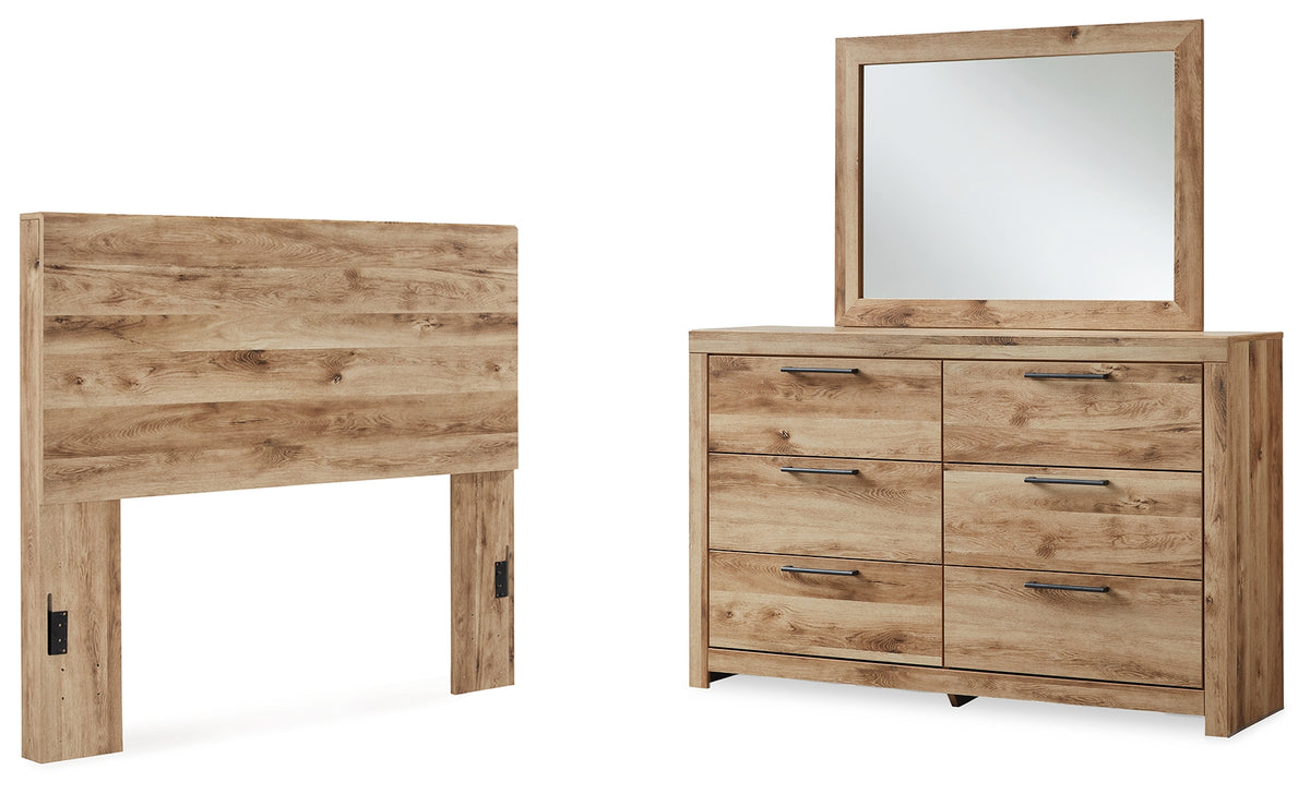 Hoover Furniture Outlet - Ashley Furniture - Hyanna Full Panel Headboard, Dresser and Mirror - Full Panel Headboard, Dresser and Mirror - B1050B56