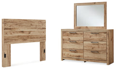 Hoover Furniture Outlet - Ashley Furniture - Hyanna Full Panel Headboard, Dresser and Mirror - Full Panel Headboard, Dresser and Mirror - B1050B56