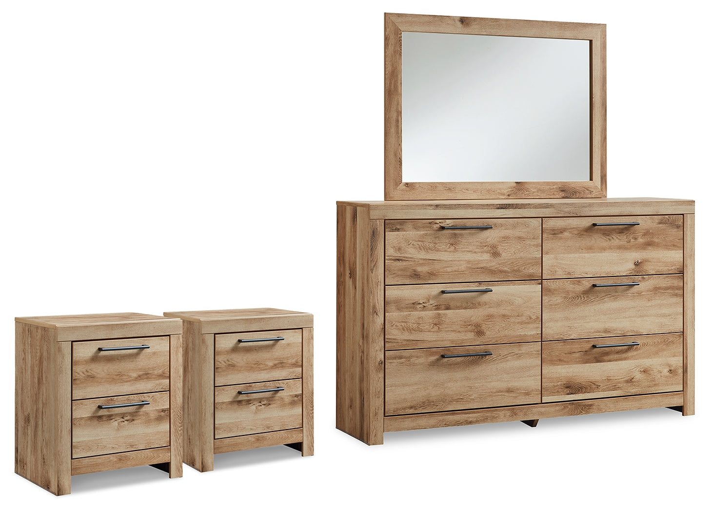 Hoover Furniture Outlet - Ashley Furniture - Hyanna Dresser, Mirror and 2 Nightstands - Dresser, Mirror and 2 Nightstands - B1050B69