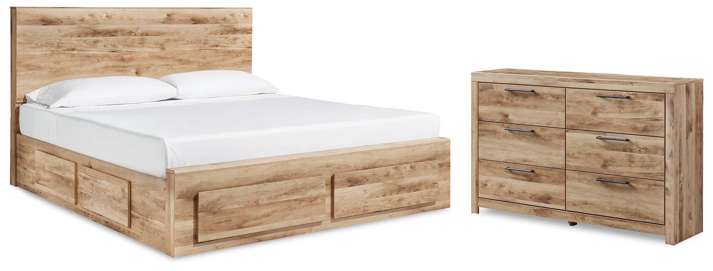 Hoover Furniture Outlet - Ashley Furniture - Hyanna King Panel Storage Bed and Dresser - King Panel Storage Bed and Dresser - B1050B67
