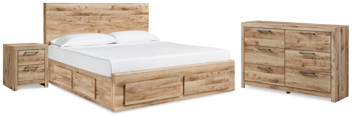 Hoover Furniture Outlet - Ashley Furniture - Hyanna Queen Storage Bed, Dresser and Nightstand - Queen Storage Bed, Dresser and Nightstand - B1050B49