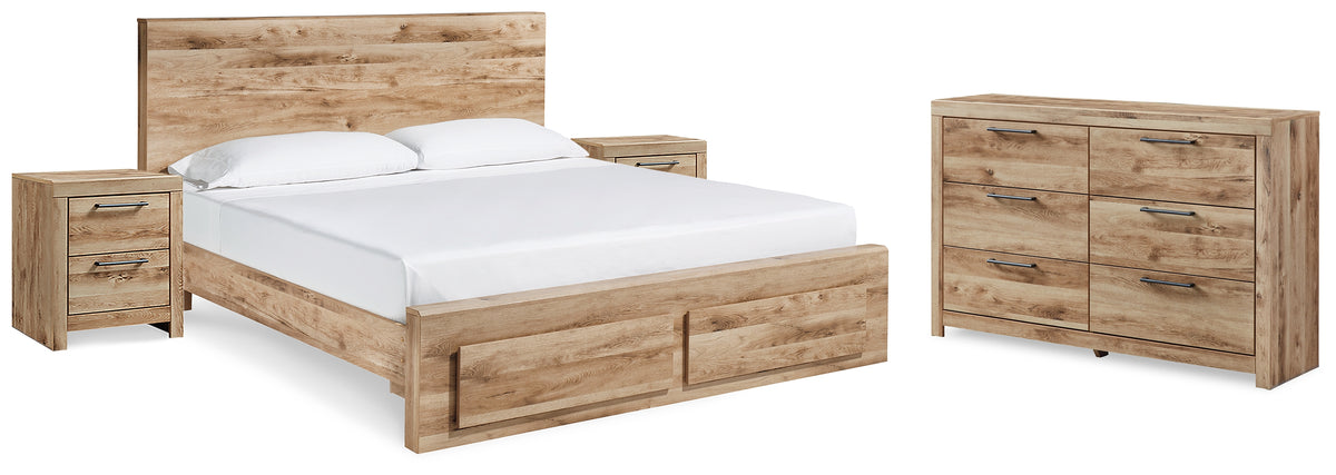 Hoover Furniture Outlet - Ashley Furniture - Hyanna Queen Storage Bed, Dresser and 2 Nightstands - Queen Storage Bed, Dresser and 2 Nightstands - B1050B52