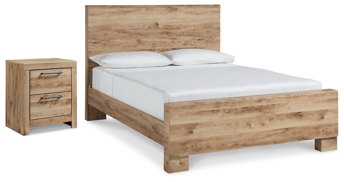 Hoover Furniture Outlet - Ashley Furniture - Hyanna Queen Panel Bed and Nightstand - Queen Panel Bed and Nightstand - B1050B73