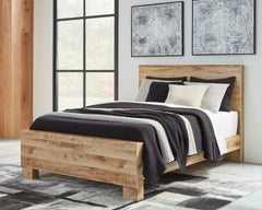 Hoover Furniture Outlet - Ashley Furniture - Hyanna King Panel Bed - King Panel Bed / Tan Brown - B1050B10