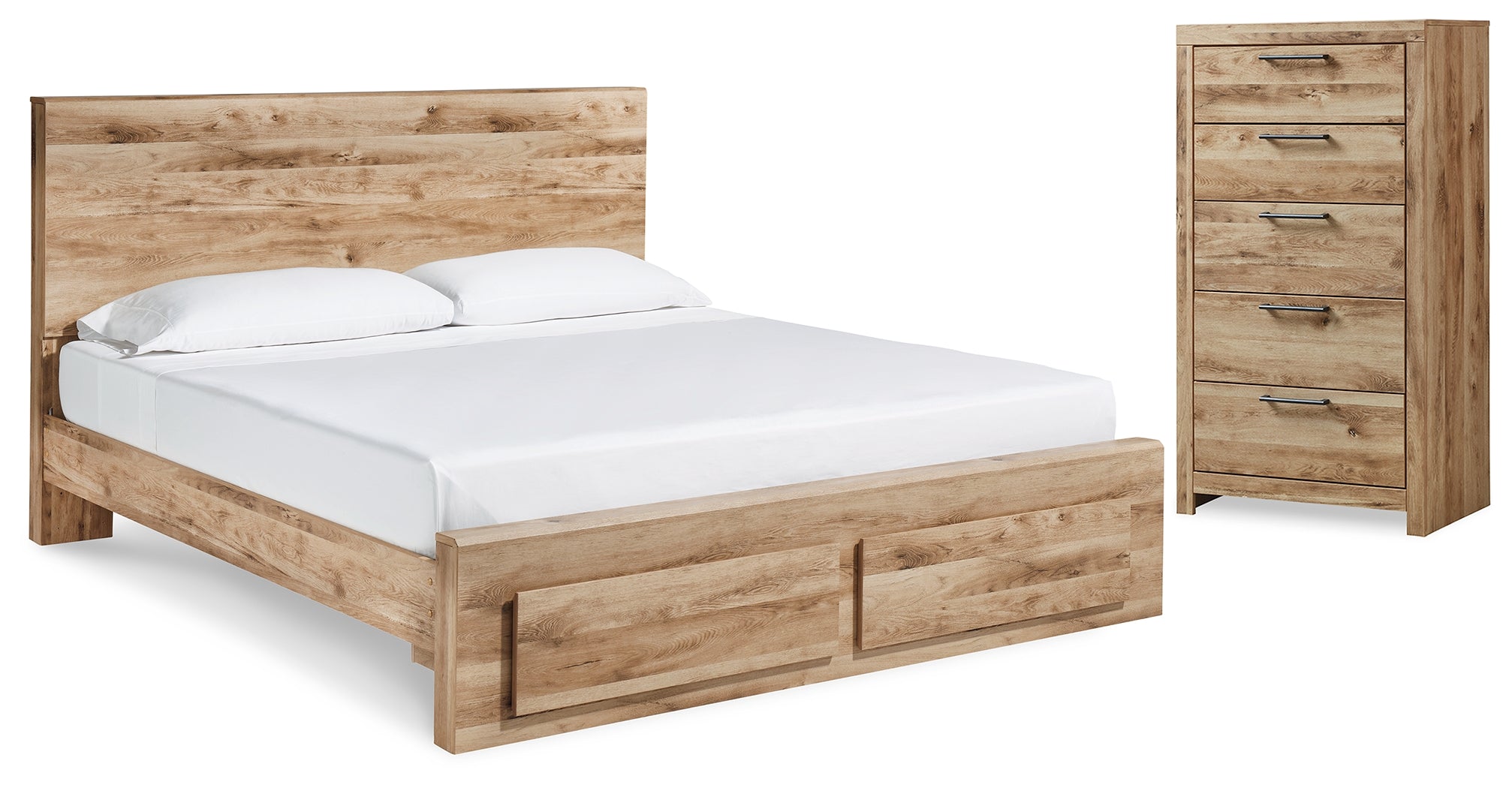 Hoover Furniture Outlet - Ashley Furniture - Hyanna Queen Panel Storage Bed and Chest - Queen Panel Storage Bed and Chest - B1050B51