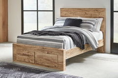 Hoover Furniture Outlet - Ashley Furniture - Hyanna Full Panel Storage Bed - Full Panel Storage Bed / Tan Brown - B1050B38