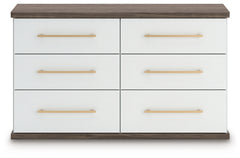 Kendanport Queen Upholstered Bed, Dresser and Nightstand