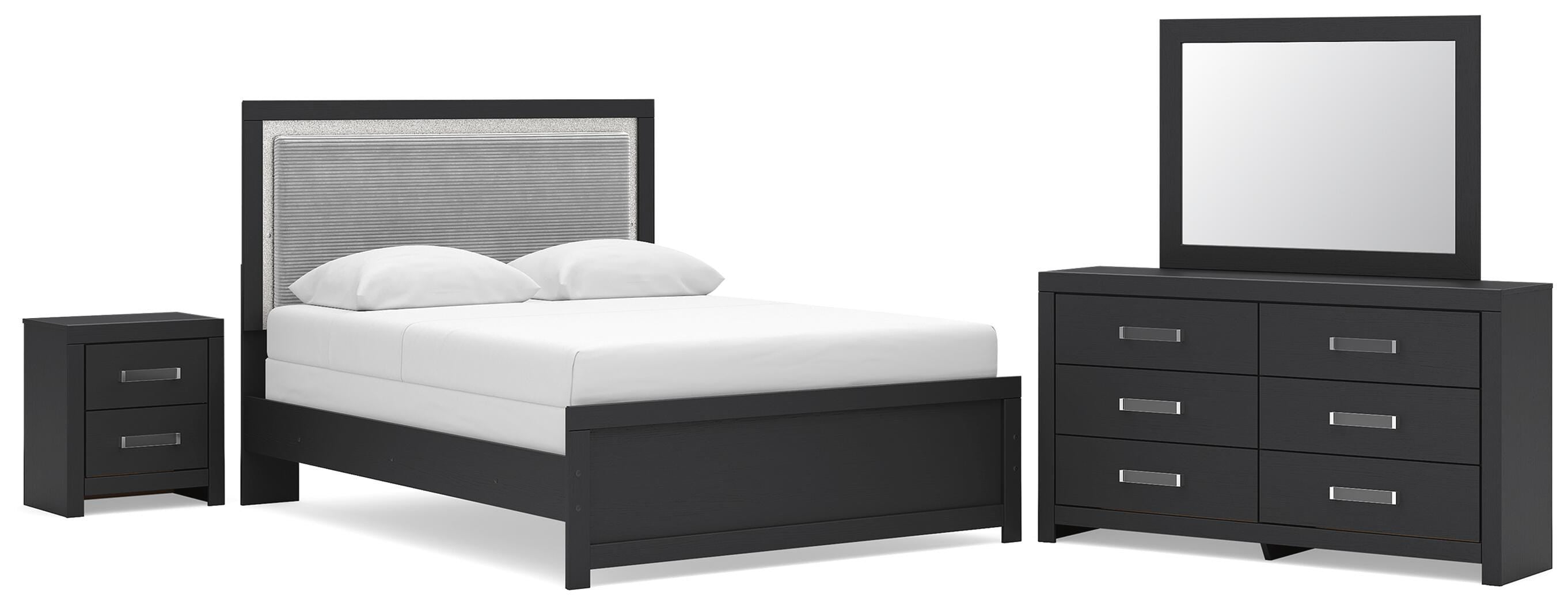 Hoover Furniture Outlet - Ashley Furniture - Maeling Queen Panel Bed, Dresser, Mirror and Nightstand - Queen Panel Bed, Dresser, Mirror and Nightstand - PCB1115B10