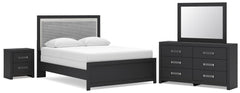 Hoover Furniture Outlet - Ashley Furniture - Maeling Queen Panel Bed, Dresser, Mirror and Nightstand - Queen Panel Bed, Dresser, Mirror and Nightstand - PCB1115B10
