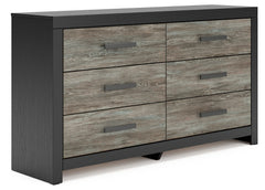 Broachmyn Queen Bookcase Panel Bed, Dresser and Nightstand