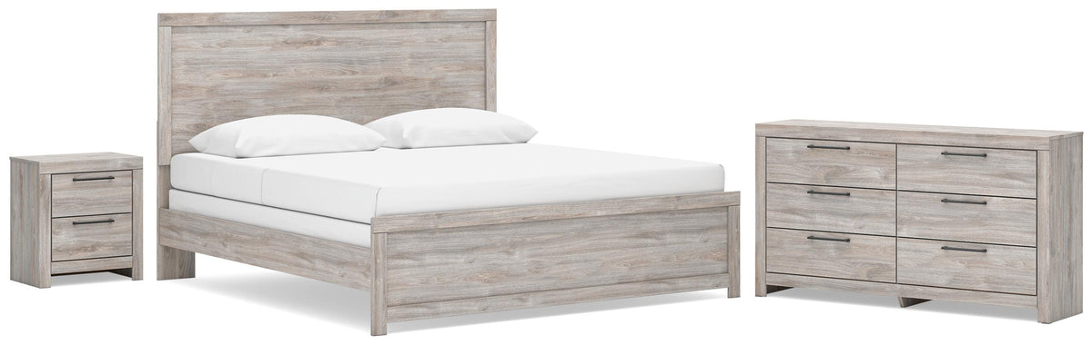 Hoover Furniture Outlet - Ashley Furniture - Broachmyn King Panel Bed, Dresser and Nightstand - King Panel Bed, Dresser and Nightstand - PCB1120B14