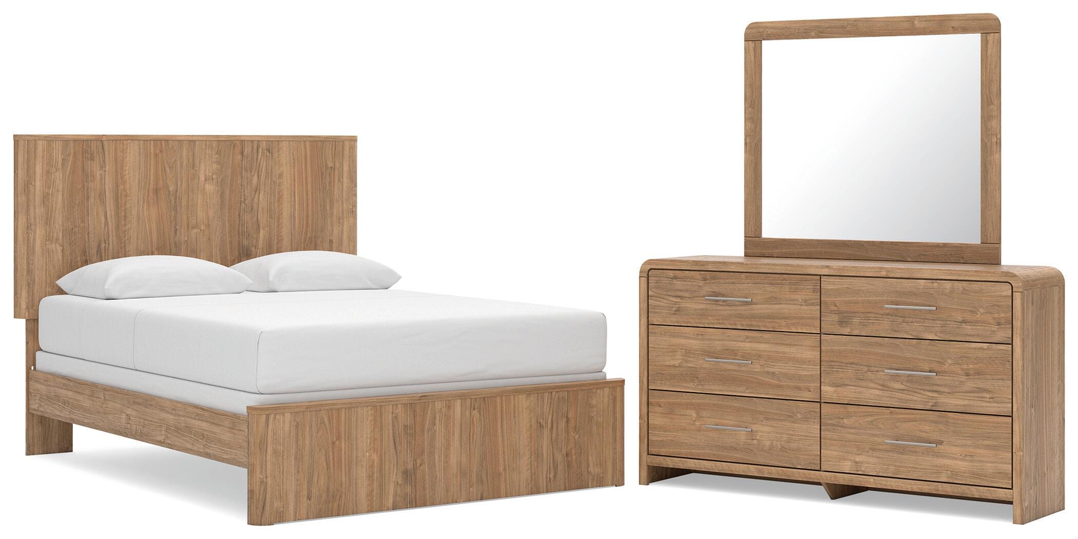Hoover Furniture Outlet - Ashley Furniture - Gramburg Queen Panel Bed, Dresser and Mirror - Queen Panel Bed, Dresser and Mirror - PCB1121B7
