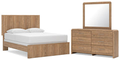 Hoover Furniture Outlet - Ashley Furniture - Gramburg Queen Panel Bed, Dresser and Mirror - Queen Panel Bed, Dresser and Mirror - PCB1121B7