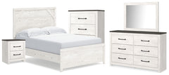 Hoover Furniture Outlet - Ashley Furniture - Gerridan Full Panel Bed, Dresser, Mirror, Chest and Nightstand - Full Panel Bed, Dresser, Mirror, Chest and Nightstand - B1190B33