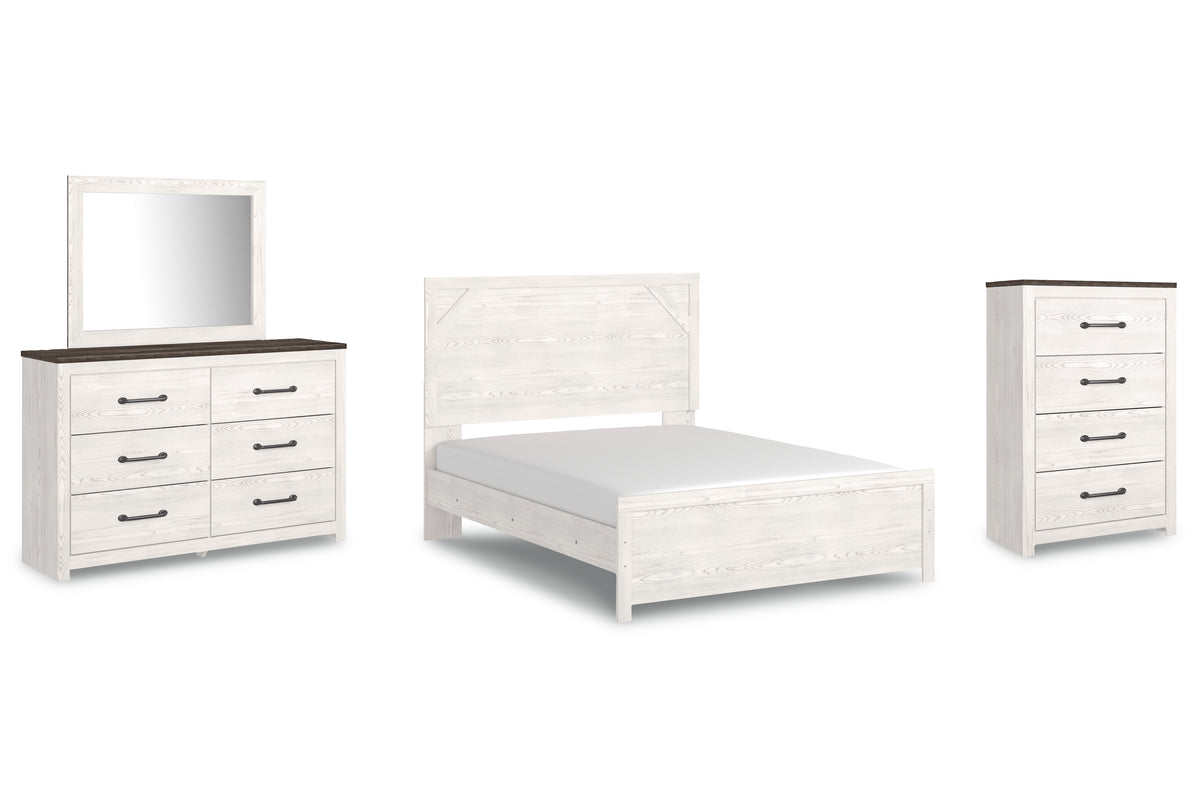 Hoover Furniture Outlet - Ashley Furniture - Gerridan Queen Panel Bed, Dresser, Mirror, and Chest - Queen Panel Bed, Dresser, Mirror, and Chest - B1190B18