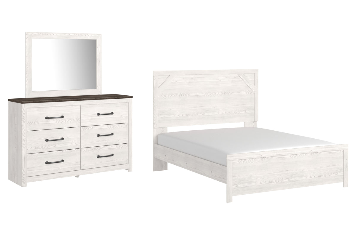 Hoover Furniture Outlet - Ashley Furniture - Gerridan Queen Panel Bed, Dresser and Mirror - Queen Panel Bed, Dresser and Mirror - B1190B5