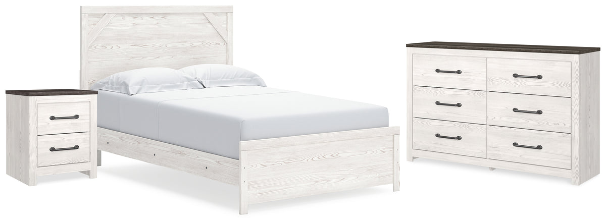 Hoover Furniture Outlet - Ashley Furniture - Gerridan Queen Panel Bed, Dresser and Nightstand - Queen Panel Bed, Dresser and Nightstand - B1190B21
