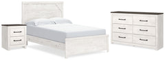 Hoover Furniture Outlet - Ashley Furniture - Gerridan Queen Panel Bed, Dresser and Nightstand - Queen Panel Bed, Dresser and Nightstand - B1190B21