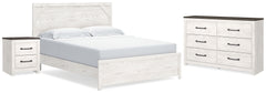 Hoover Furniture Outlet - Ashley Furniture - Gerridan King Panel Bed, Dresser and Nightstand - King Panel Bed, Dresser and Nightstand - B1190B23