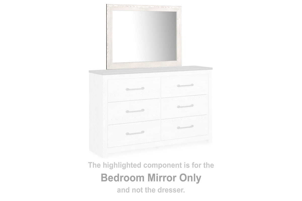 Hoover Furniture Outlet - Ashley Furniture - Gerridan Bedroom Mirror - Bedroom Mirror / White/Gray - B1190-36