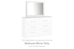 Hoover Furniture Outlet - Ashley Furniture - Gerridan Bedroom Mirror - Bedroom Mirror / White/Gray - B1190-36