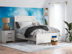 Hoover Furniture Outlet - Ashley Furniture - Gerridan Full Panel Bed - Full Panel Bed / White/Gray - B1190B4