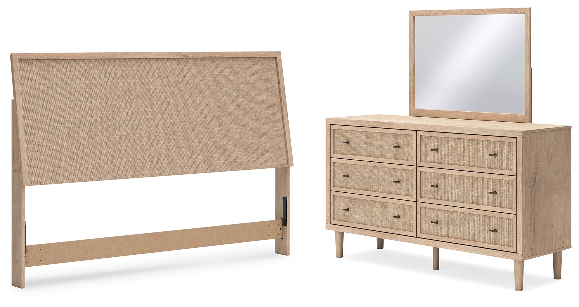 Hoover Furniture Outlet - Ashley Furniture - Cielden King Panel Headboard, Dresser and Mirror - King Panel Headboard, Dresser and Mirror - B1199B9