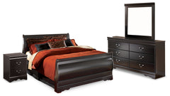 Hoover Furniture Outlet - Ashley Furniture - Huey Vineyard Full Sleigh Bed, Dresser, Mirror and Nightstand - Full Sleigh Bed, Dresser, Mirror and Nightstand - B128B20