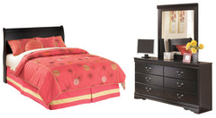 Hoover Furniture Outlet - Ashley Furniture - Huey Vineyard Full Sleigh Headboard, Dresser and Mirror - Full Sleigh Headboard, Dresser and Mirror - B128B46