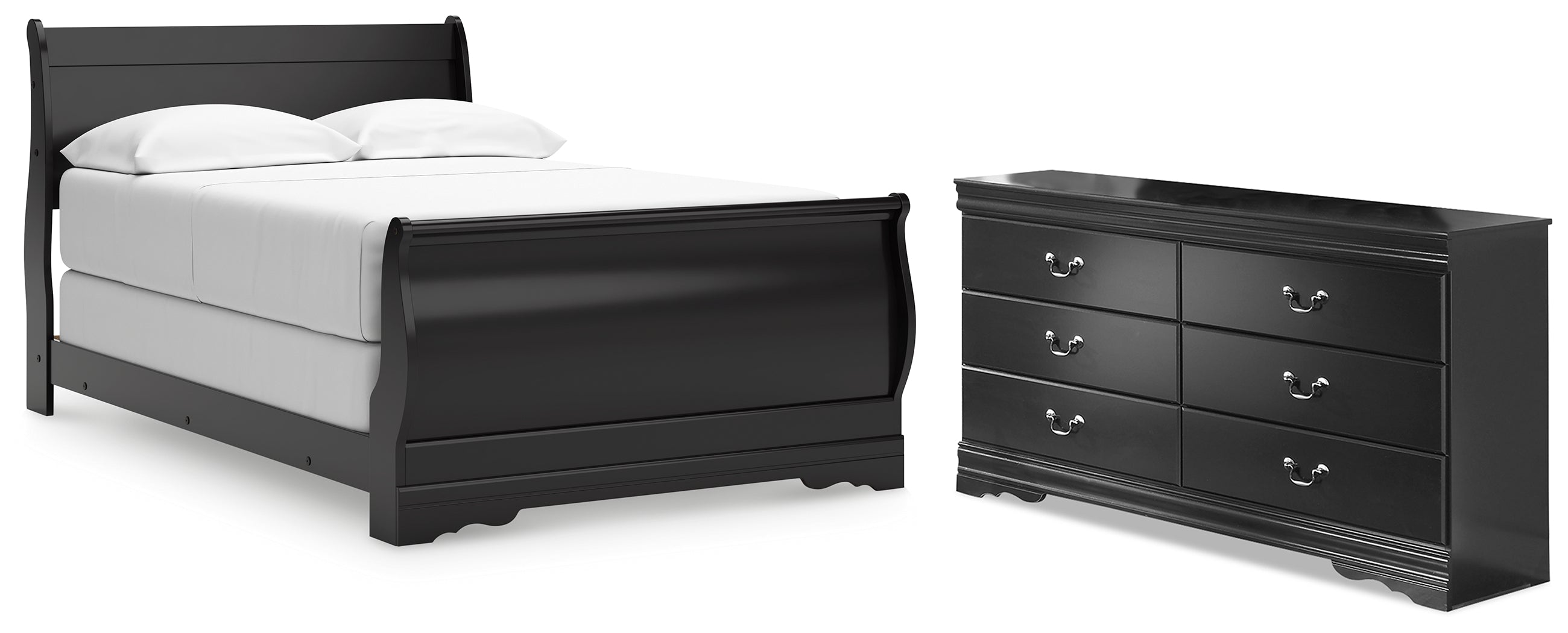 Hoover Furniture Outlet - Ashley Furniture - Huey Vineyard Full Sleigh Bed and Dresser - Full Sleigh Bed and Dresser - B128B51