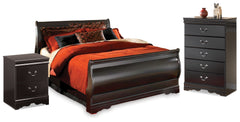 Hoover Furniture Outlet - Ashley Furniture - Huey Vineyard Full Sleigh Bed, Chest and Nightstand - Full Sleigh Bed, Chest and Nightstand - B128B49