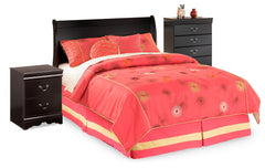 Hoover Furniture Outlet - Ashley Furniture - Huey Vineyard Full Sleigh Headboard, Chest and Nightstand - Full Sleigh Headboard, Chest and Nightstand - B128B34