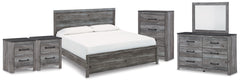 Hoover Furniture Outlet - Ashley Furniture - Bronyan King Panel Bed, Dresser, Mirror, Chest and 2 Nightstands - King Panel Bed, Dresser, Mirror, Chest and 2 Nightstands - B1290B8