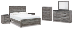 Hoover Furniture Outlet - Ashley Furniture - Bronyan Queen Panel Bed, Dresser, Mirror, Chest and 2 Nightstands - Queen Panel Bed, Dresser, Mirror, Chest and 2 Nightstands - B1290B10