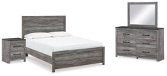 Hoover Furniture Outlet - Ashley Furniture - Bronyan Queen Panel Bed, Dresser, Mirror and Nightstand - Queen Panel Bed, Dresser, Mirror and Nightstand - B1290B5