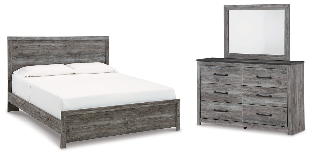 Hoover Furniture Outlet - Ashley Furniture - Bronyan King Panel Bed, Dresser and Mirror - King Panel Bed, Dresser and Mirror - B1290B7