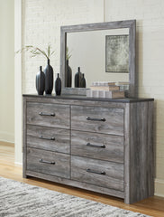 Hoover Furniture Outlet - Ashley Furniture - Bronyan Dresser and Mirror - Dresser and Mirror / Dark Gray - B1290B1