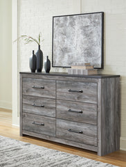 Hoover Furniture Outlet - Ashley Furniture - Bronyan Dresser - Six Drawer Dresser / Dark Gray - B1290-31