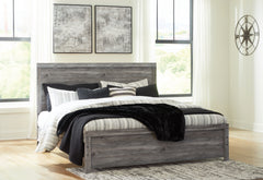 Hoover Furniture Outlet - Ashley Furniture - Bronyan King Panel Bed - King Panel Bed / Dark Gray - B1290B4