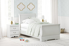 Hoover Furniture Outlet - Ashley Furniture - Anarasia Twin Sleigh Bed - Twin Sleigh Bed / White - B129B1