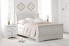 Hoover Furniture Outlet - Ashley Furniture - Anarasia Full Sleigh Bed - Full Sleigh Bed / White - B129B2