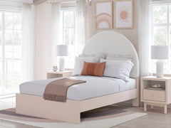 Hoover Furniture Outlet - Ashley Furniture - Wistenpine Full Upholstered Panel Bed - Full Upholstered Panel Bed / Blush - B1323B9