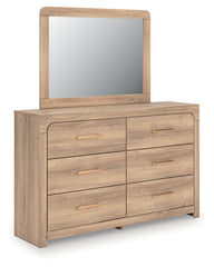 Kinlanni Queen Panel Bed, Dresser, Mirror and Nightstand